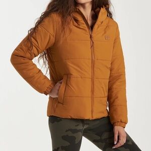 EUC Billabong Women’s Transport Puffer Jacket (M) — Inca Gold